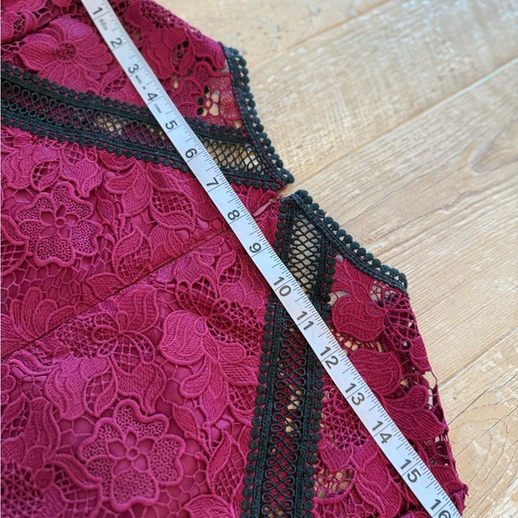 Etcetera Red Black Lace Dress 10 - Picture 11 of 11